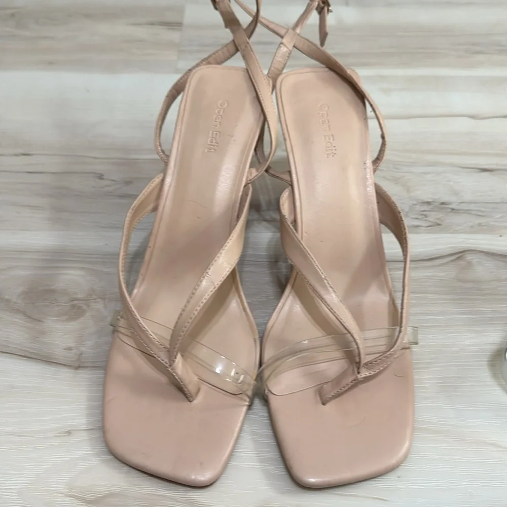 Open Edit Addison Ankle Strap Sandal Nude